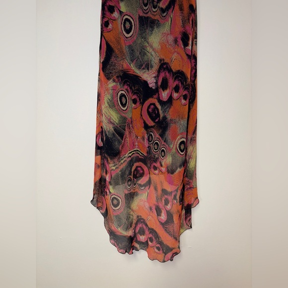 Joseph Ribkoff Hi-Lo Dress in Black and Orange - Picture 11 of 16